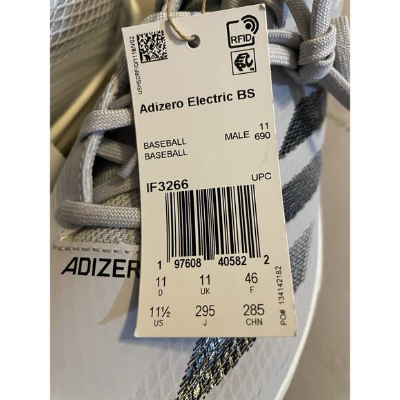 Adidas Adizero Electric Baseball Cleats Gray Mens Size 11.5 IF3266 - Picture 5 of 5